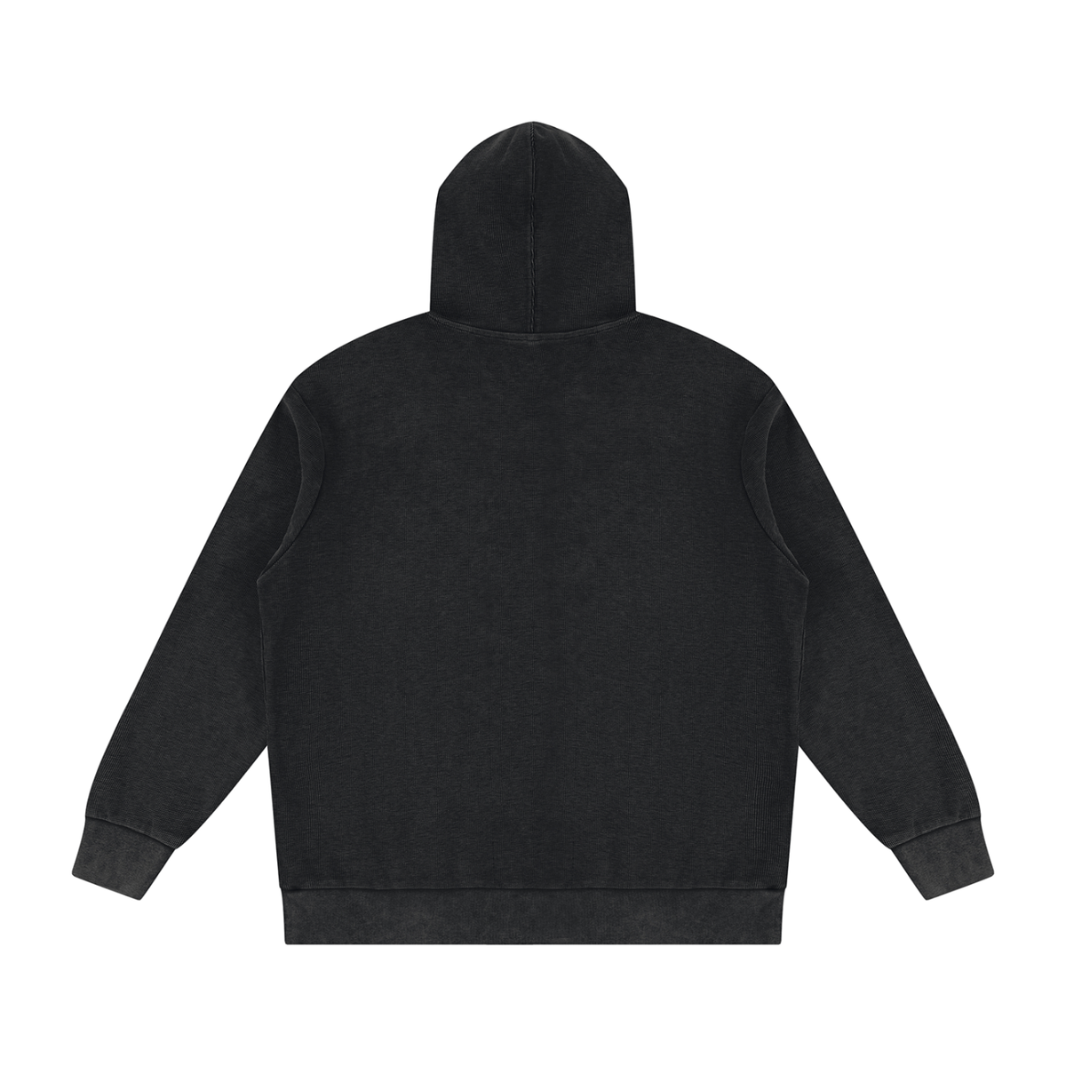 Unisex Mineral Wash Oversized Hoodie in black, alternate angle