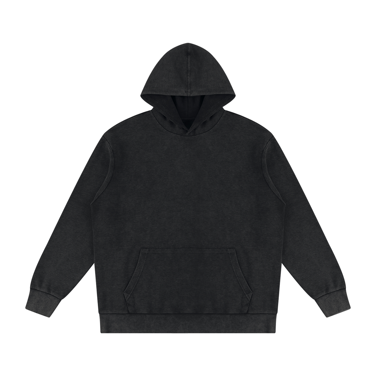 Unisex Mineral Wash Oversized Hoodie in black