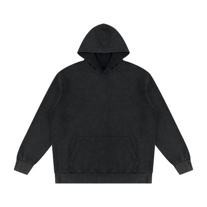 Unisex Mineral Wash Oversized Hoodie in black