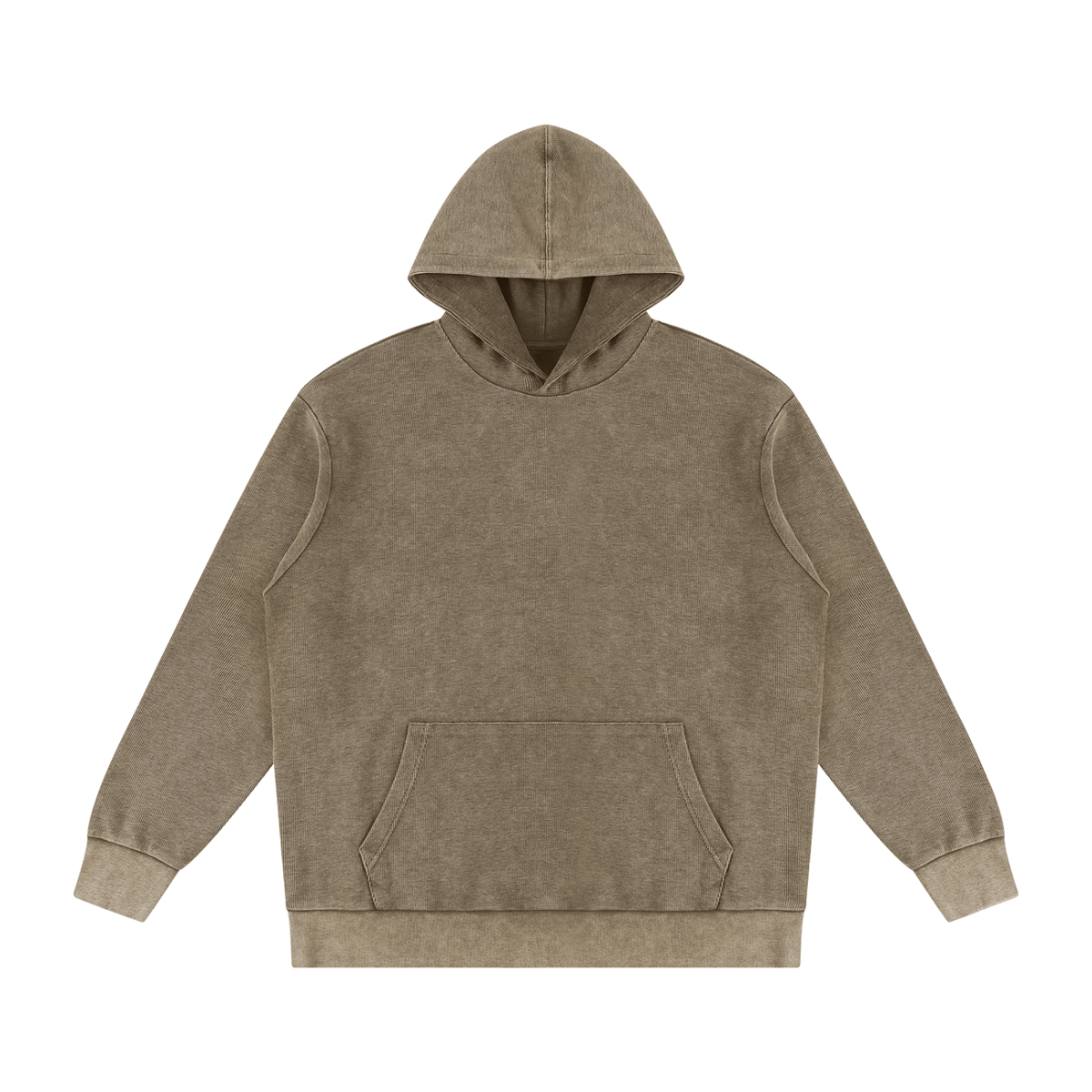 Unisex Mineral Wash Oversized Hoodie in coffee