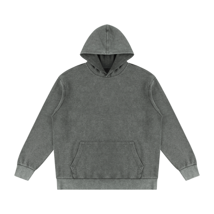 Unisex Mineral Wash Oversized Hoodie in gray