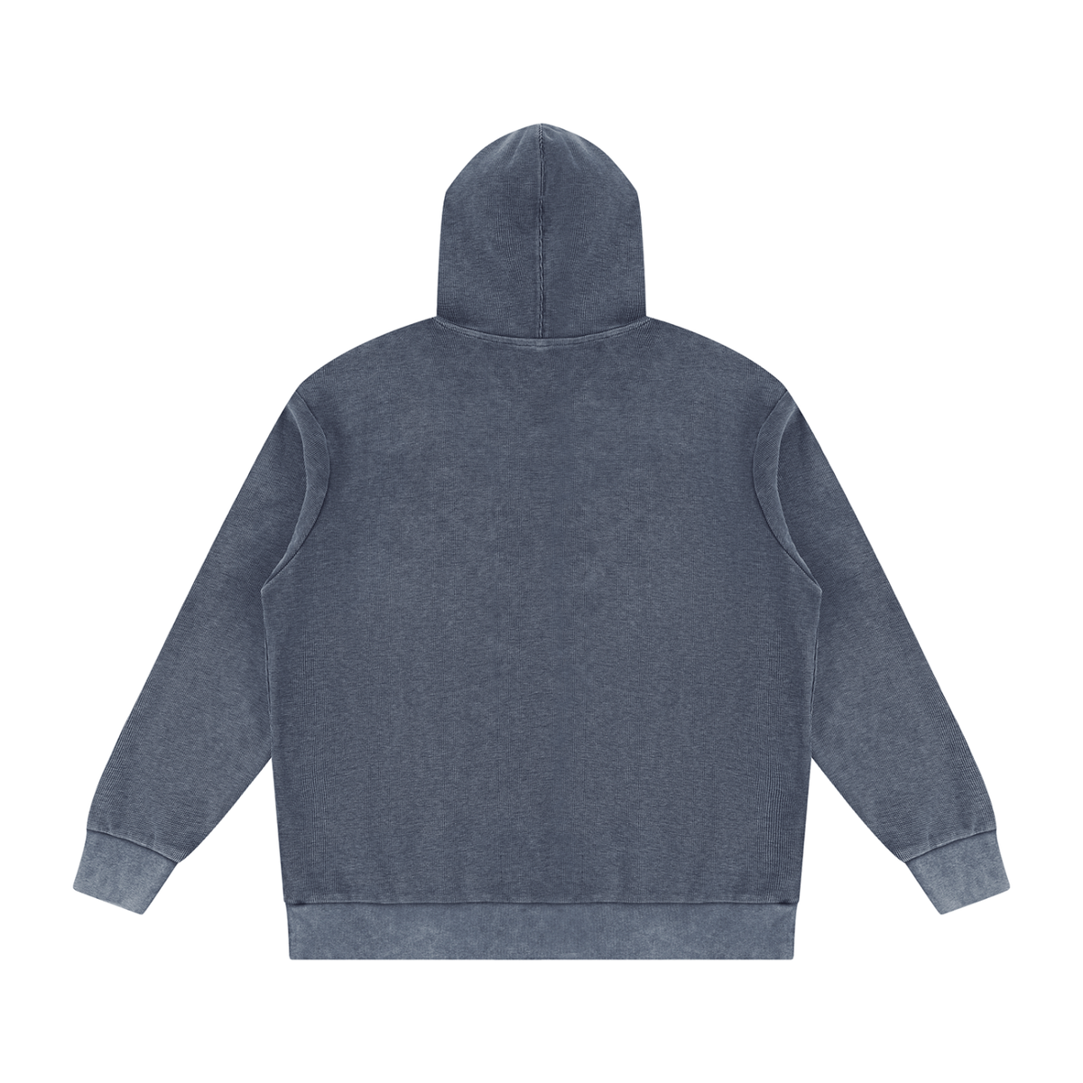 Unisex Mineral Wash Oversized Hoodie in navy blue, alternate angle