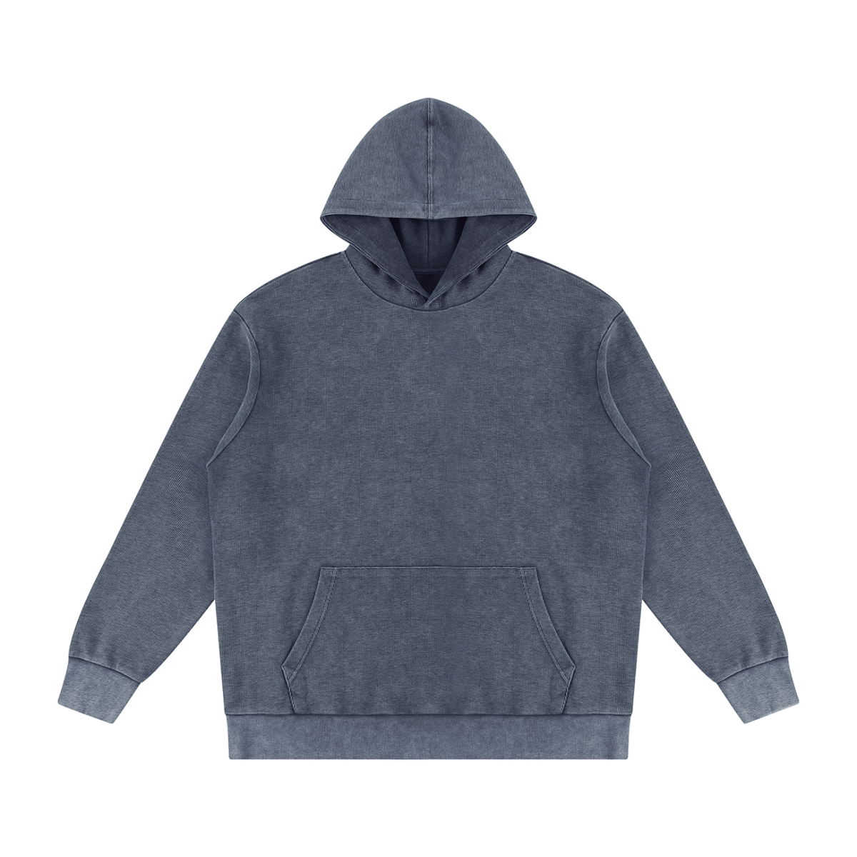 Unisex Mineral Wash Oversized Hoodie in navy blue