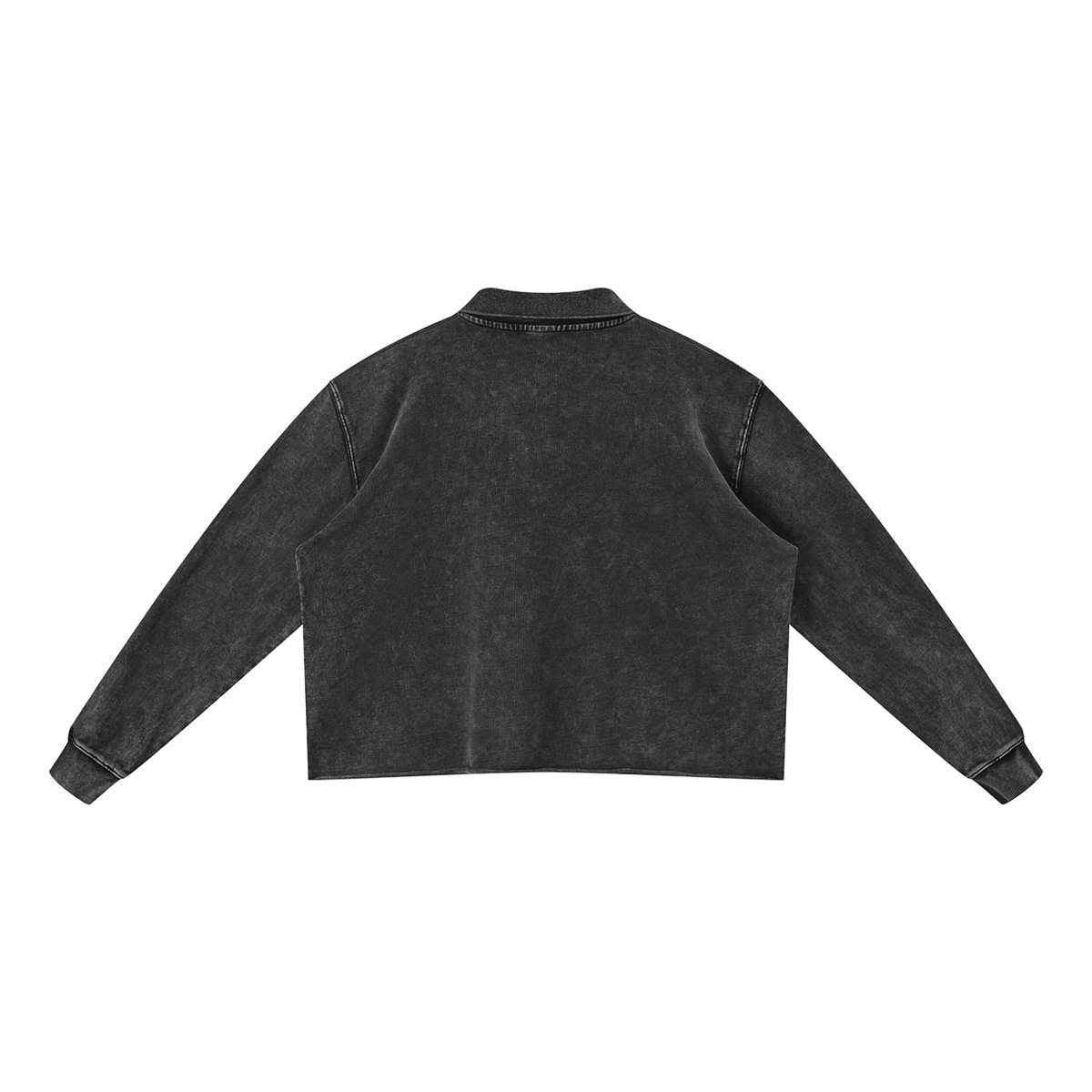 Unisex Mineral Wash Pullover Sweatshirt in black, alternate angle
