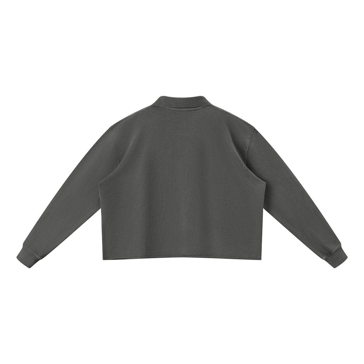 Unisex Mineral Wash Pullover Sweatshirt in dark gray, alternate angle