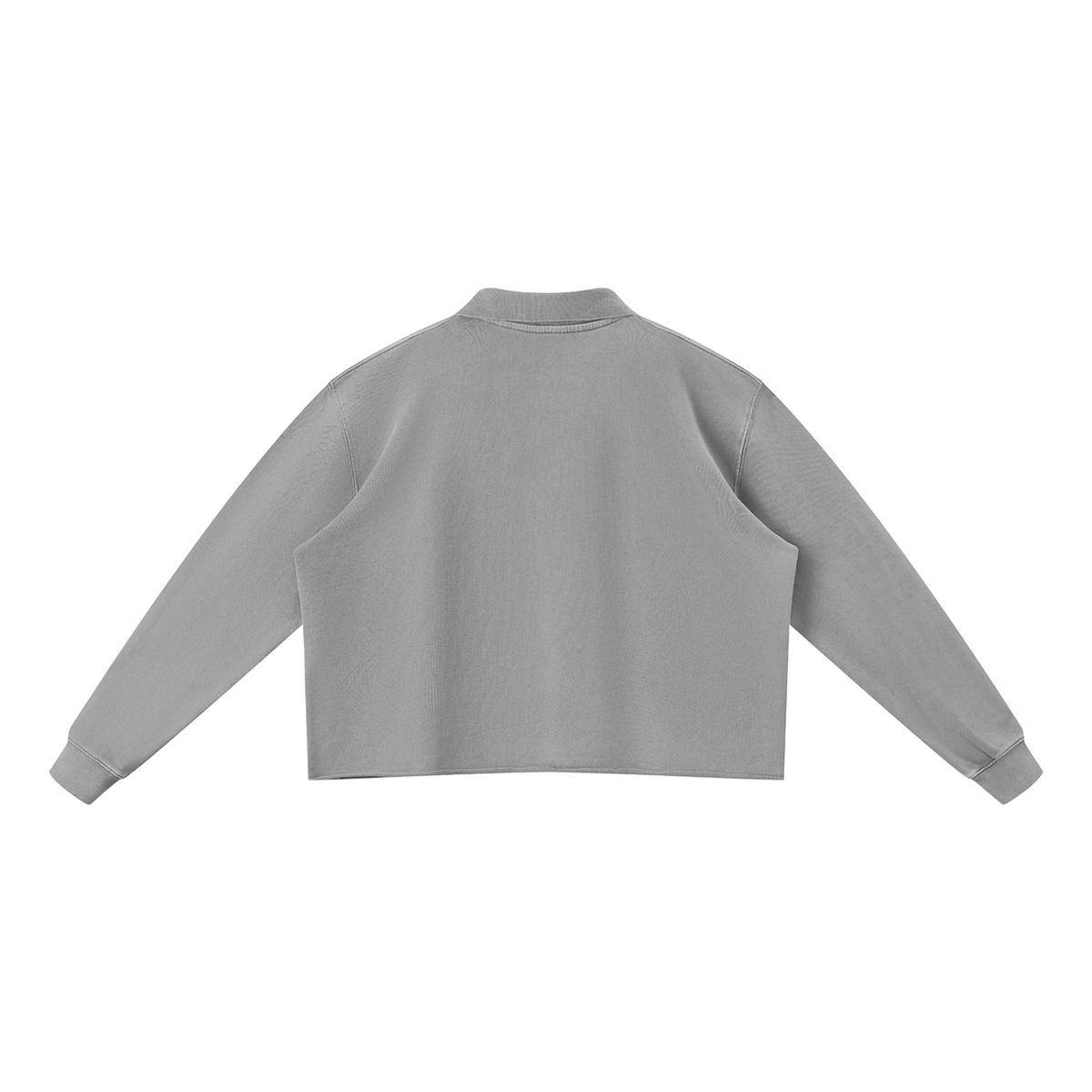 Unisex Mineral Wash Pullover Sweatshirt in medium gray, alternate angle