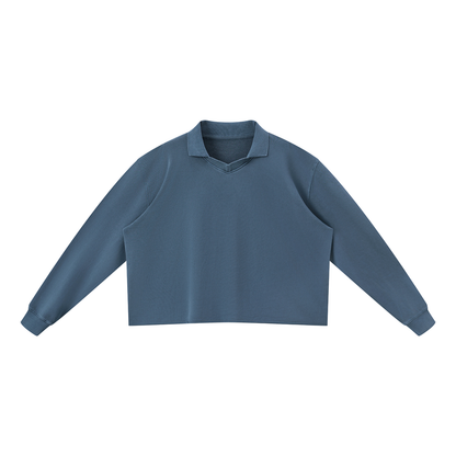 Unisex Mineral Wash Pullover Sweatshirt in washed blue