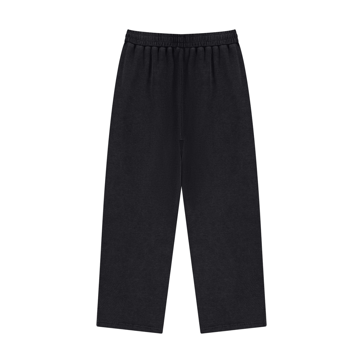 Unisex Mineral Wash Straight Leg Sweatpants in black, alternate angle