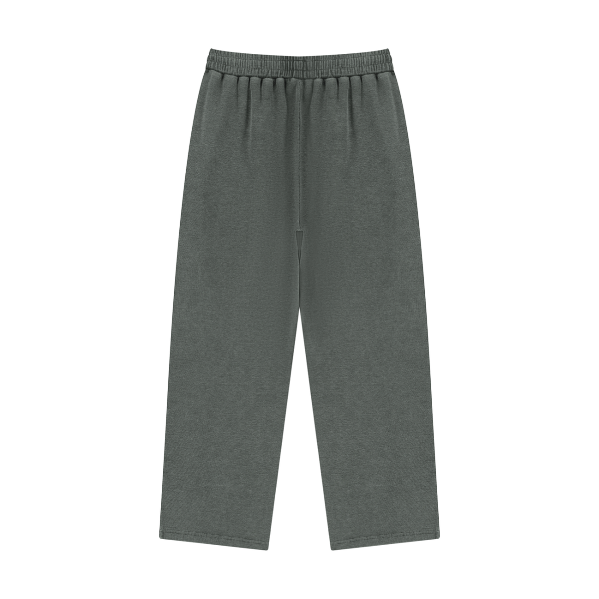 Unisex Mineral Wash Straight Leg Sweatpants in gray, alternate angle