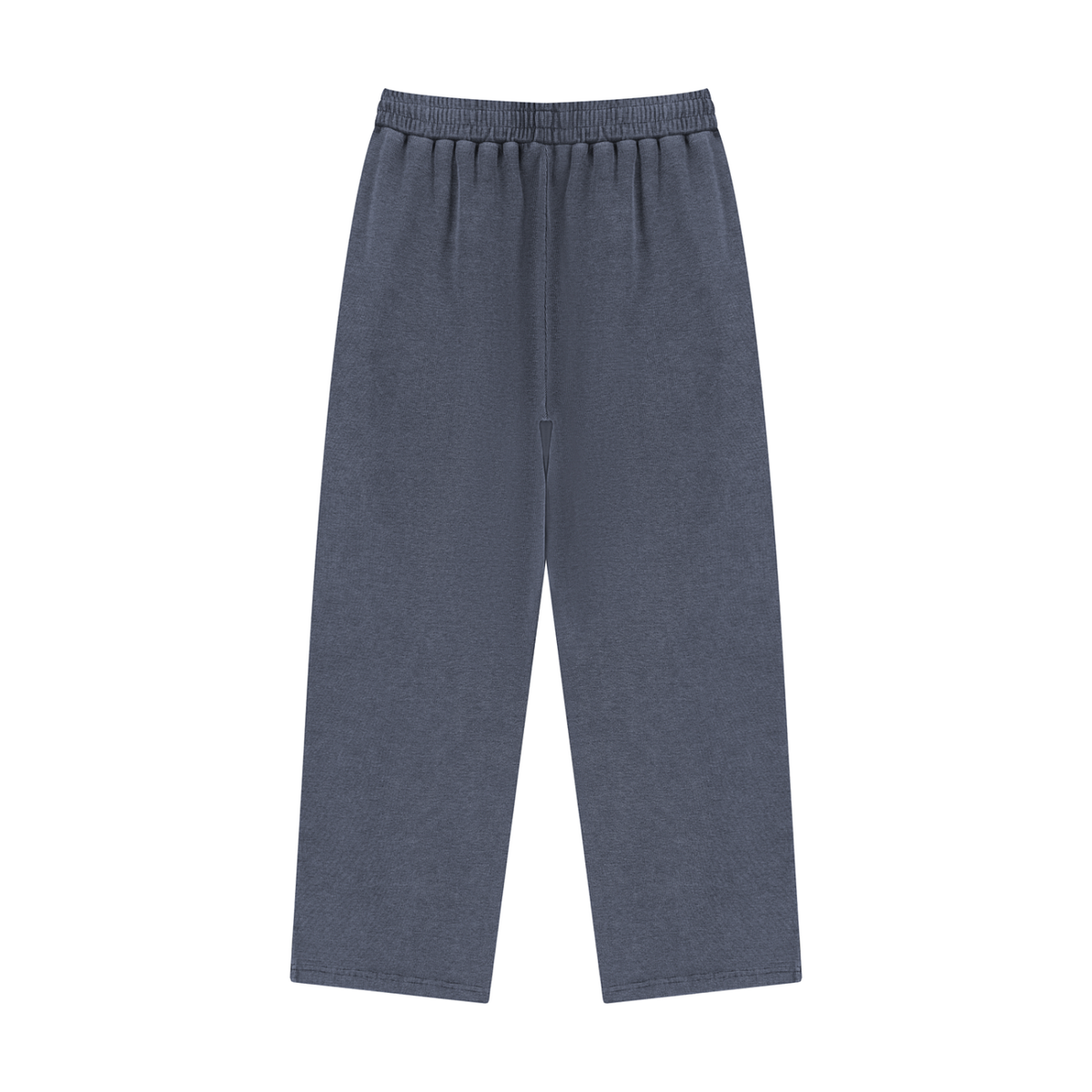 Unisex Mineral Wash Straight Leg Sweatpants in gray blue, alternate angle