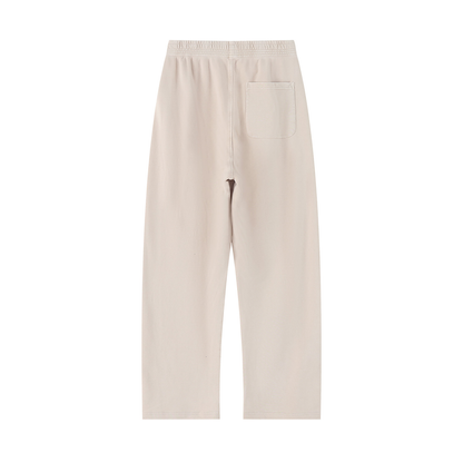 Unisex Mineral Wash Straight Sweatpants in apricot, alternate angle