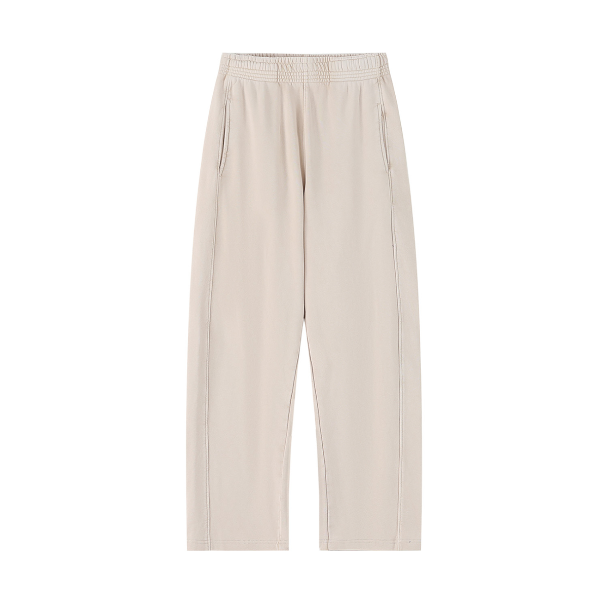 Unisex Mineral Wash Straight Sweatpants in apricot