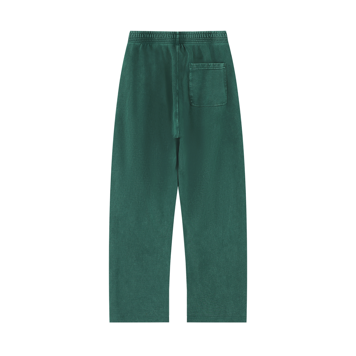 Unisex Mineral Wash Straight Sweatpants in blackish green, alternate angle