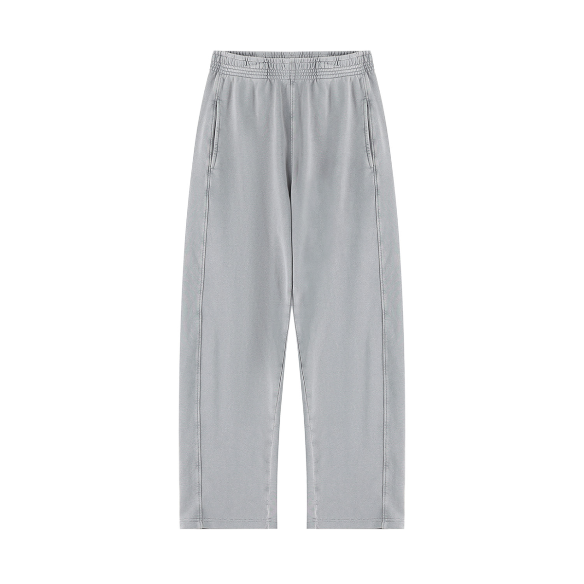 Unisex Mineral Wash Straight Sweatpants in light gray