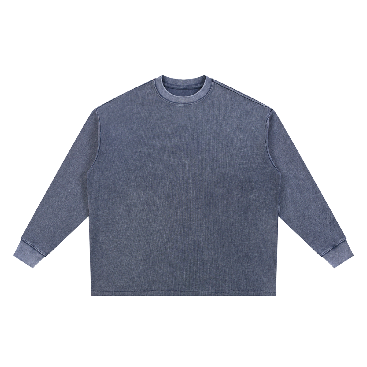 Unisex Mineral Wash Waffle Oversized T-Shirt in royal blue