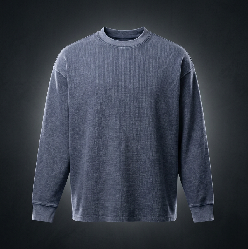 Unisex Mineral Wash Waffle Oversized T-Shirt