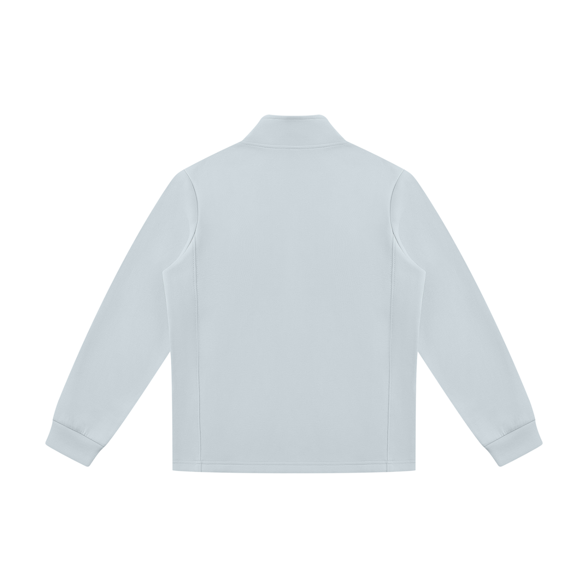 Unisex Minimalist Stand Collar Track Jacket in light blue, alternate angle