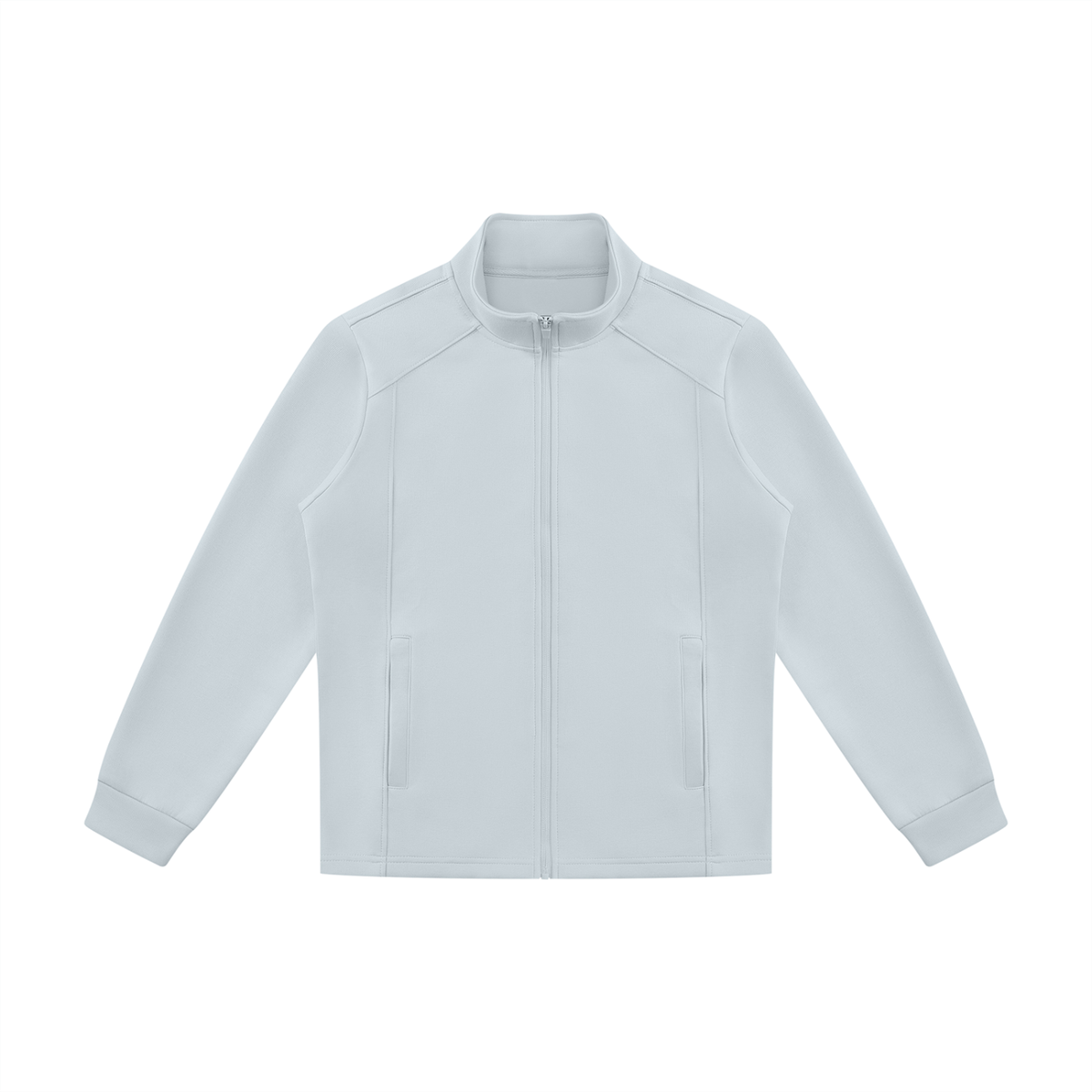 Unisex Minimalist Stand Collar Track Jacket in light blue