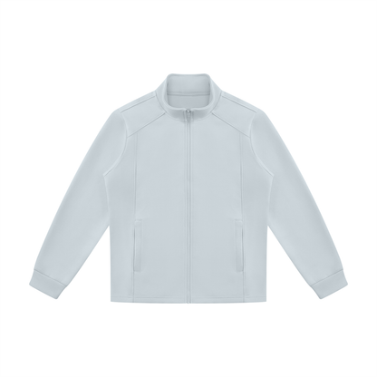 Unisex Minimalist Stand Collar Track Jacket in light blue