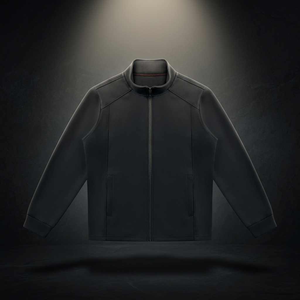 Unisex Minimalist Stand Collar Track Jacket, view 1