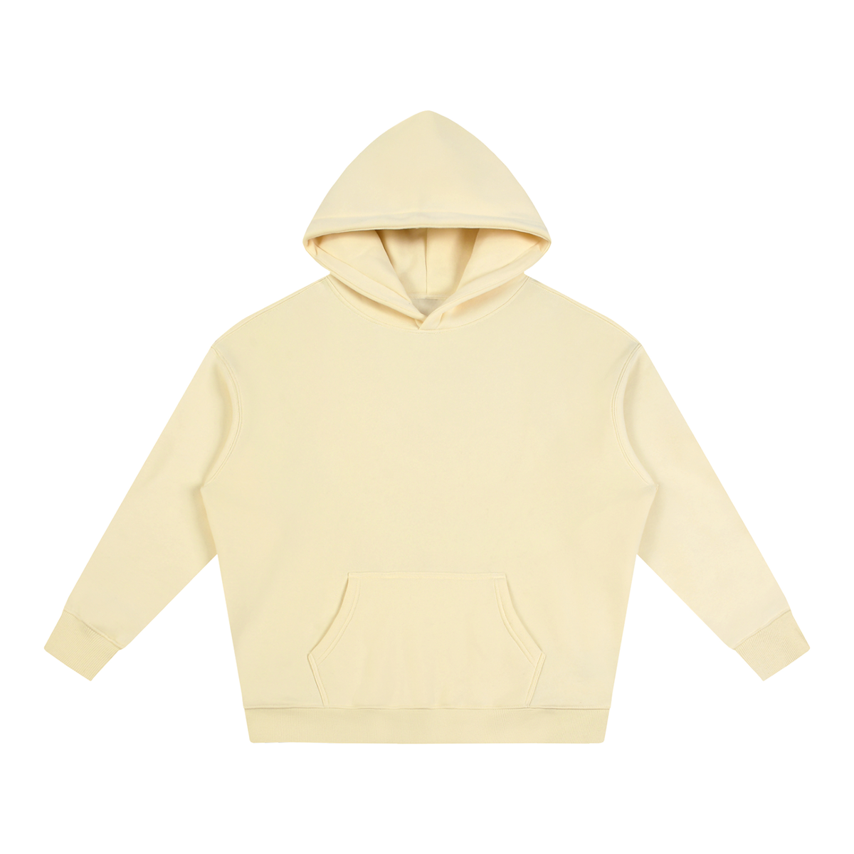 Unisex Oversize Fleeced Hoodie in apricot