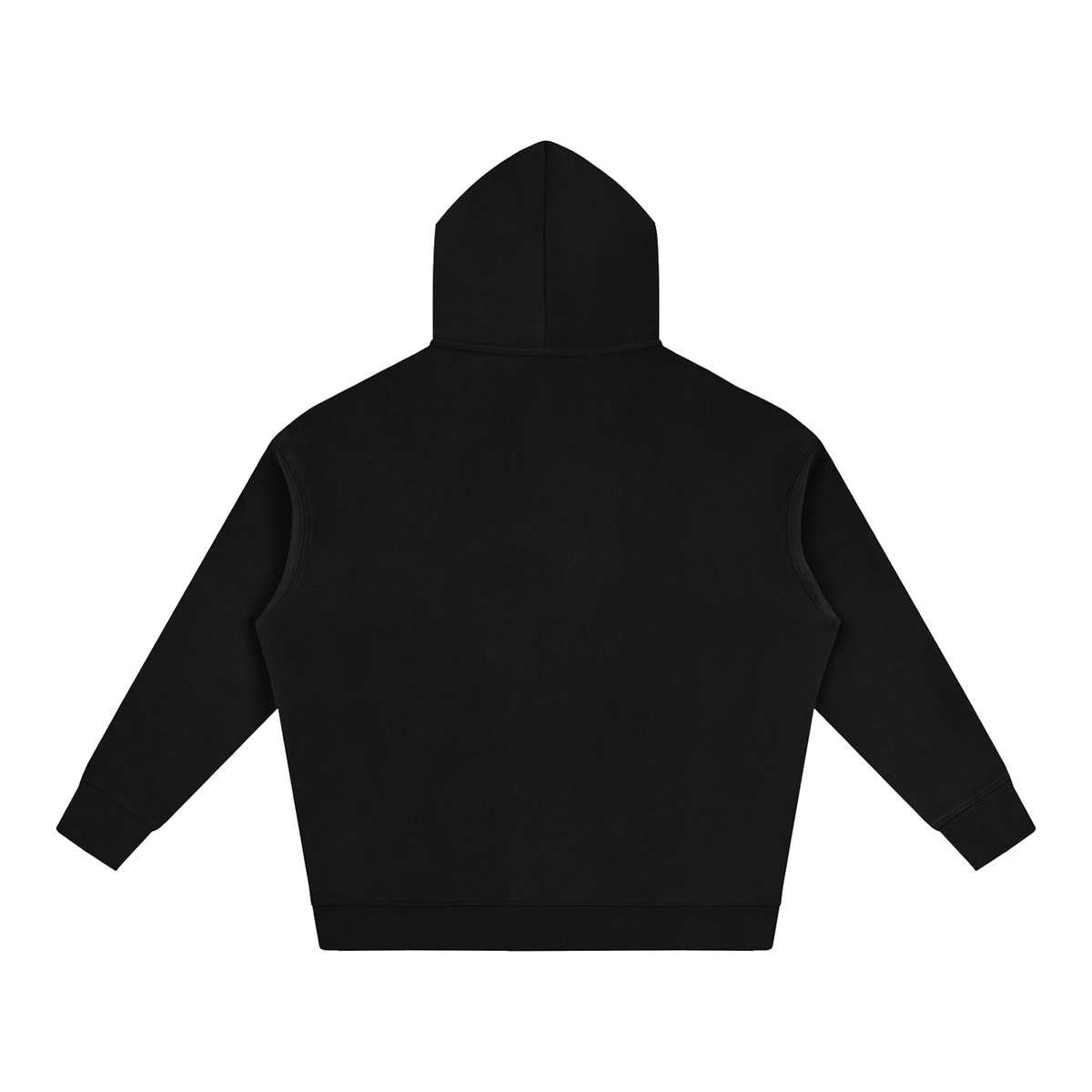 Unisex Oversize Fleeced Hoodie in black, alternate angle