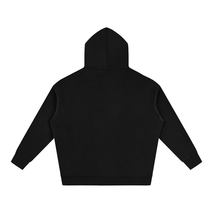 Unisex Oversize Fleeced Hoodie in black, alternate angle