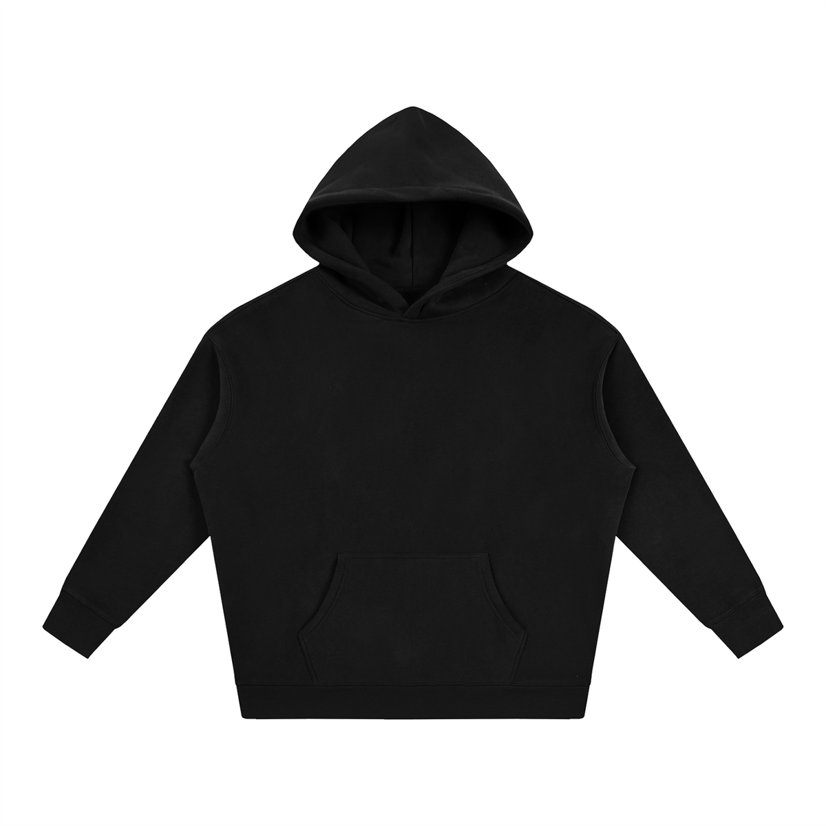 Unisex Oversize Fleeced Hoodie in black