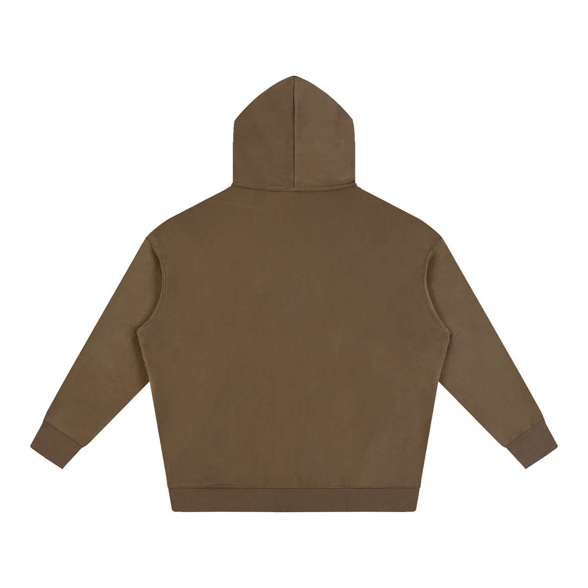 Unisex Oversize Fleeced Hoodie in brown, alternate angle