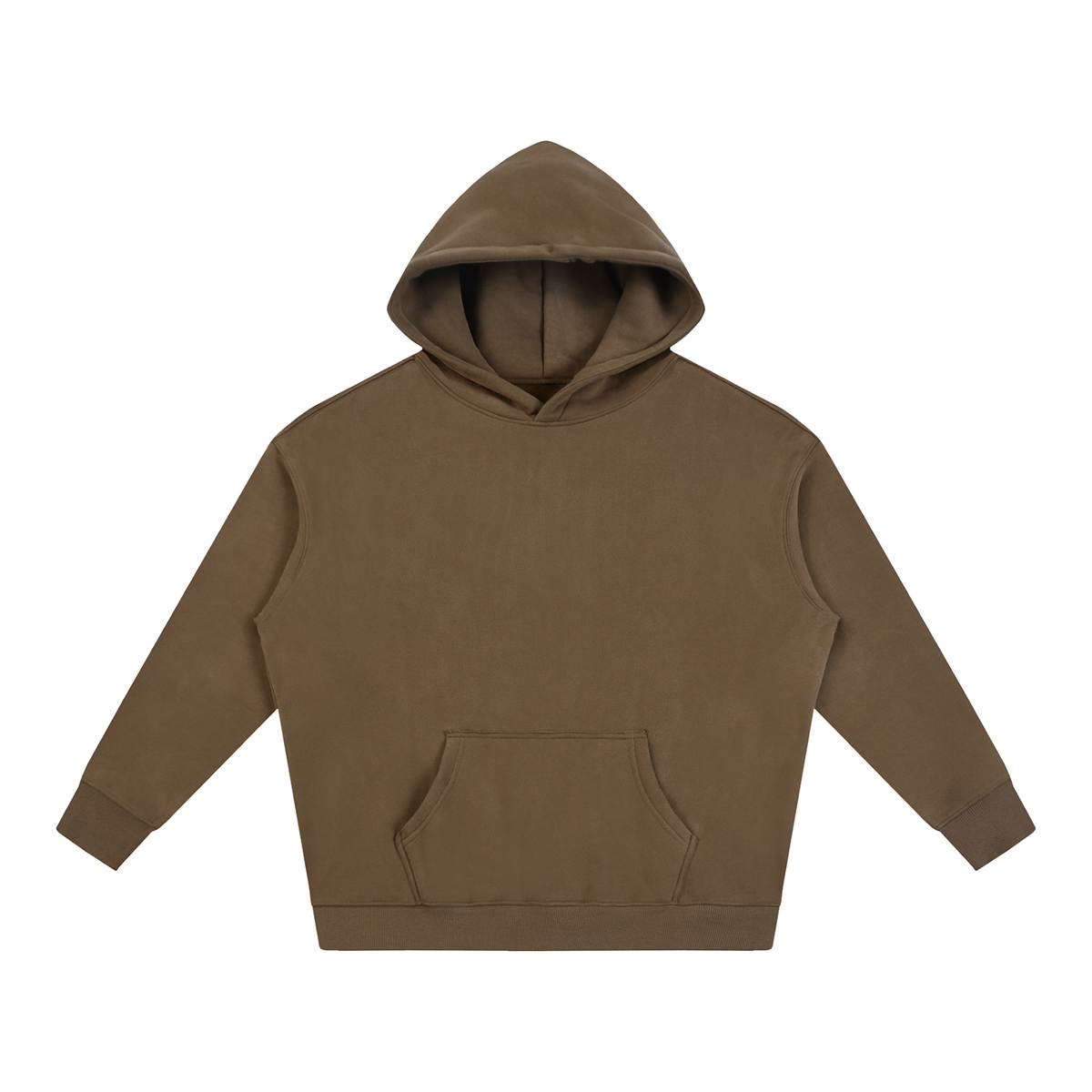 Unisex Oversize Fleeced Hoodie in brown