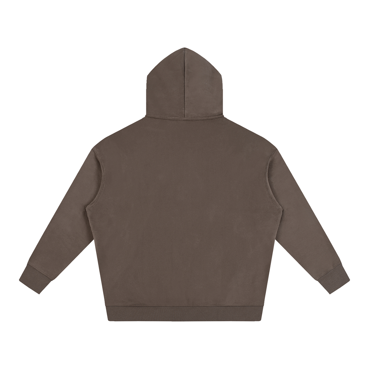 Unisex Oversize Fleeced Hoodie in dark brown, alternate angle
