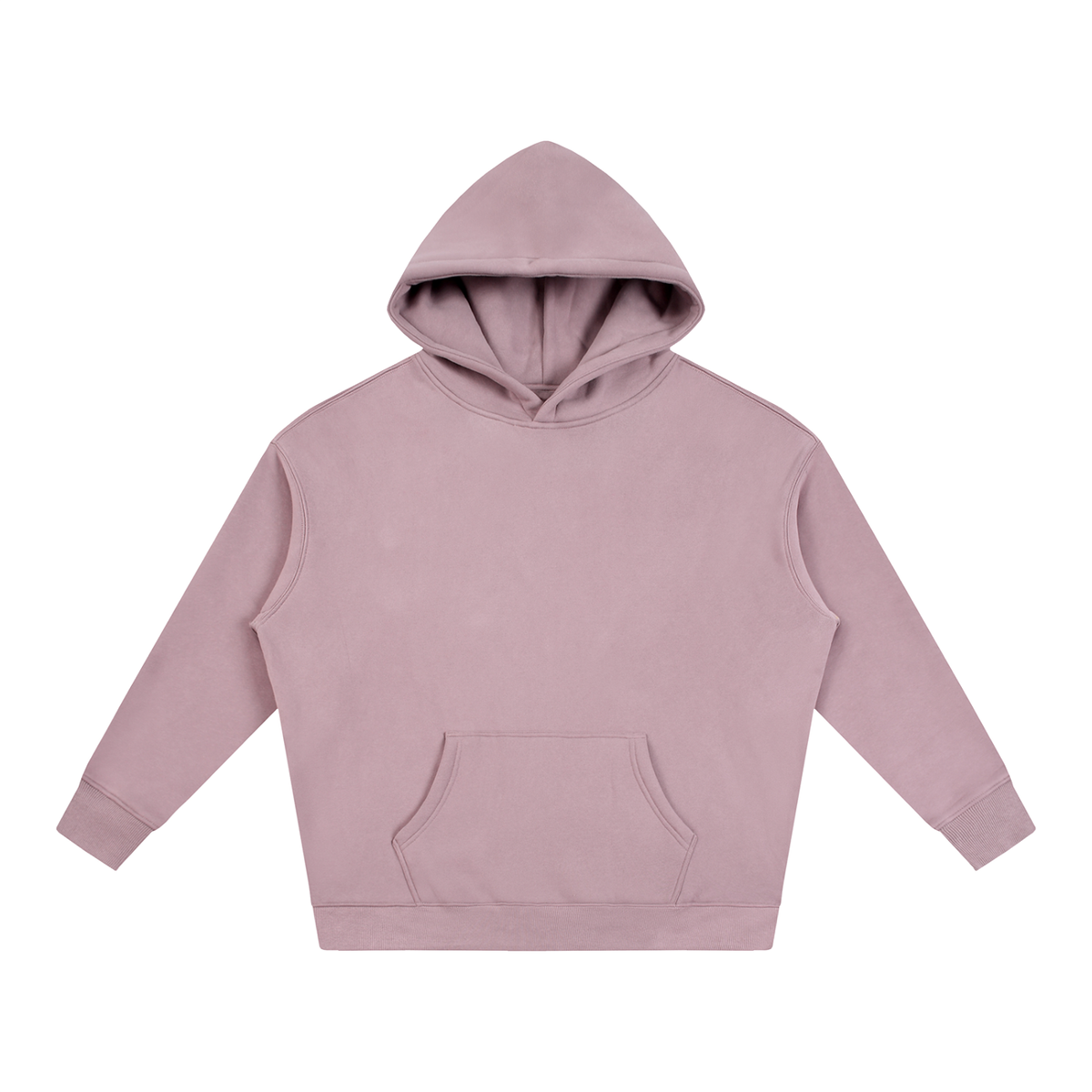 Unisex Oversize Fleeced Hoodie in dark purple