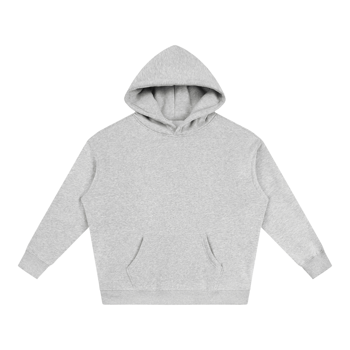 Unisex Oversize Fleeced Hoodie in flower gray