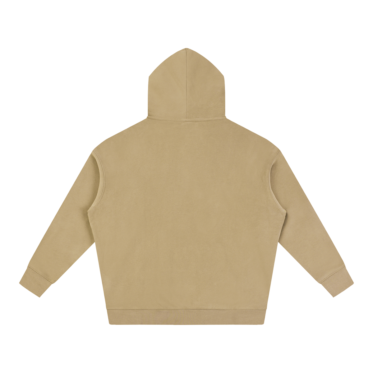 Unisex Oversize Fleeced Hoodie in gray apricot, alternate angle