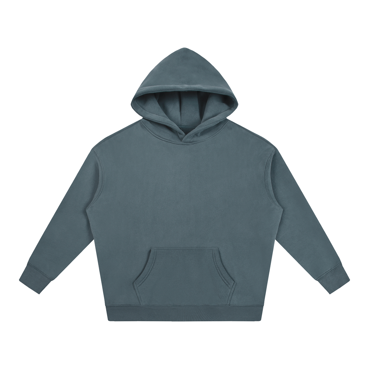 Unisex Oversize Fleeced Hoodie in gray blue