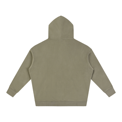 Unisex Oversize Fleeced Hoodie in gray coffee, alternate angle