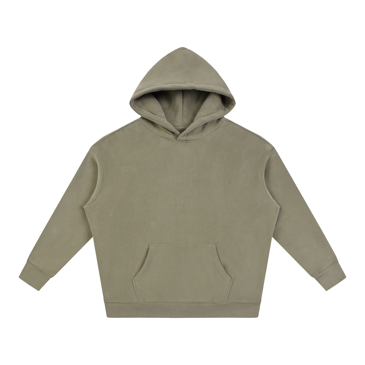 Unisex Oversize Fleeced Hoodie in gray coffee