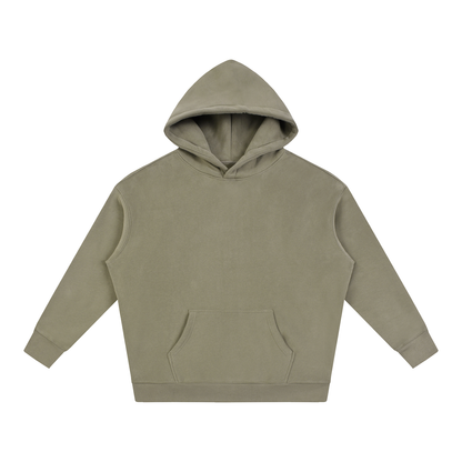 Unisex Oversize Fleeced Hoodie in gray coffee