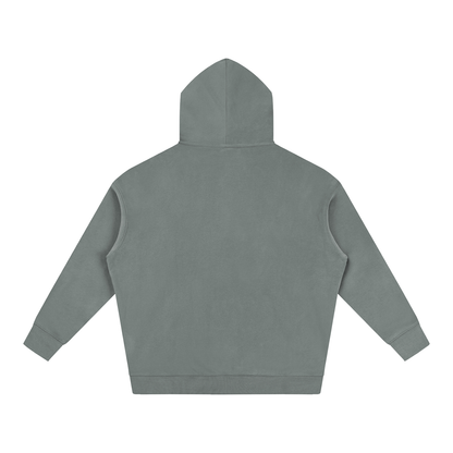 Unisex Oversize Fleeced Hoodie in light gray, alternate angle