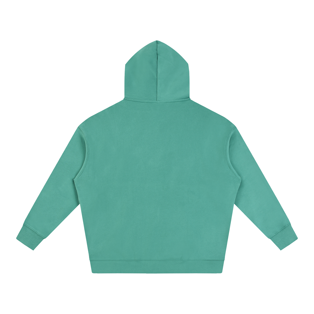 Unisex Oversize Fleeced Hoodie in medium green, alternate angle