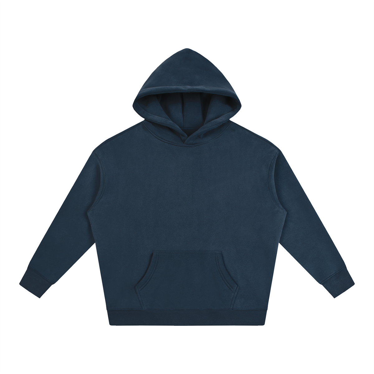 Unisex Oversize Fleeced Hoodie in navy blue