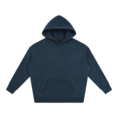 Unisex Oversize Fleeced Hoodie in navy blue