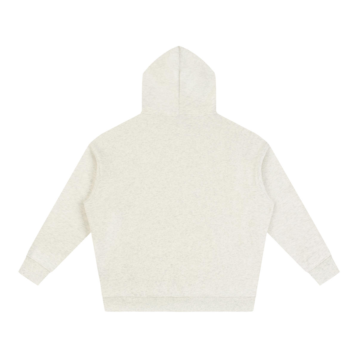 Unisex Oversize Fleeced Hoodie in oat gray, alternate angle