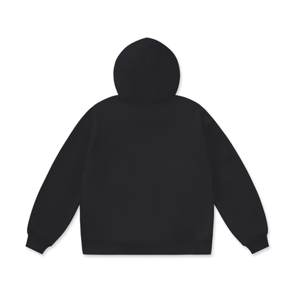 Unisex Oversize Heavyweight Fleece Hoodie in black beauty, alternate angle