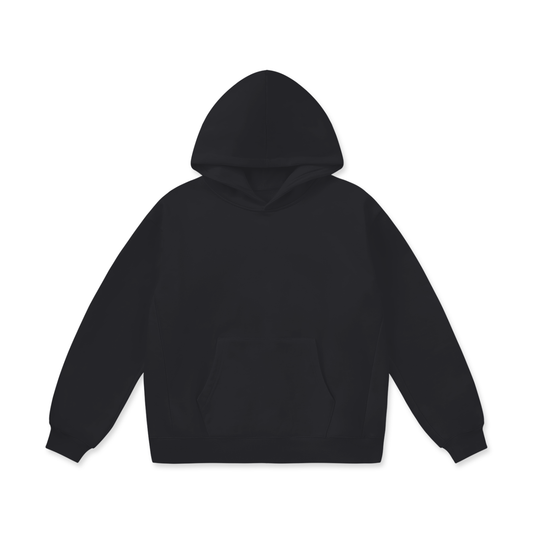 Unisex Oversize Heavyweight Fleece Hoodie in black beauty