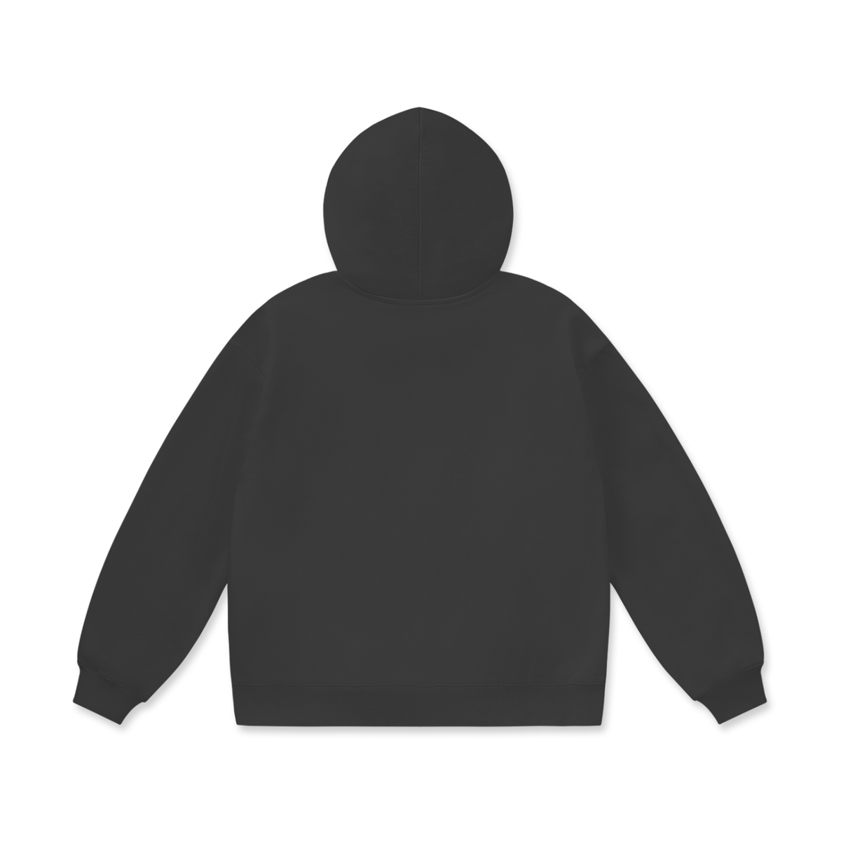 Unisex Oversize Heavyweight Fleece Hoodie in charcoal, alternate angle