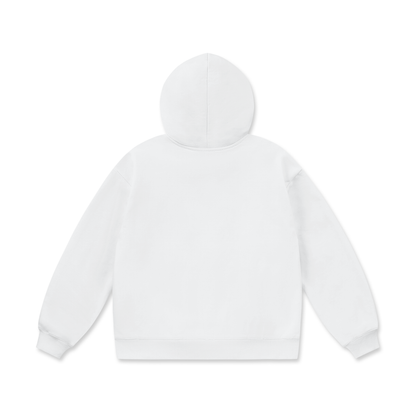 Unisex Oversize Heavyweight Fleece Hoodie in lucent white, alternate angle