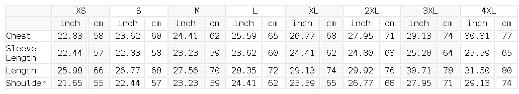 Size chart for the Unisex Oversize Heavyweight Fleece Hoodie