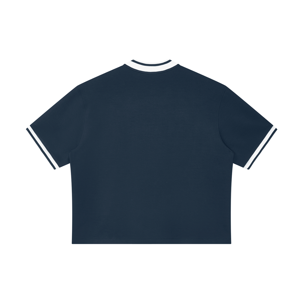 Unisex Oversized Baseball Jersey in navy blue, alternate angle