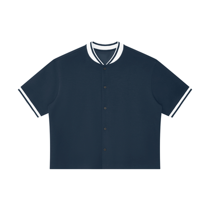Unisex Oversized Baseball Jersey in navy blue